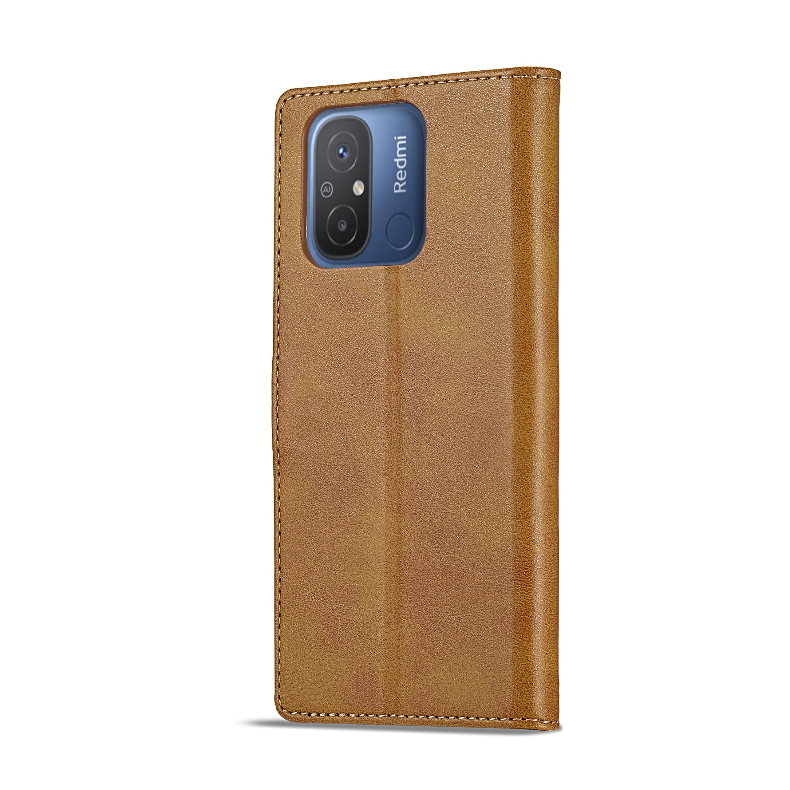 Xiaomi Redmi 12C Θήκη Βιβλίο Κίτρινη LC.IMEEKE Calf Texture Phone Case Yellow