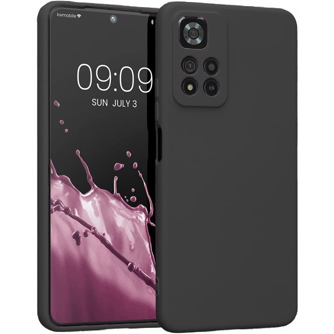 Xiaomi Redmi Note 11 Pro+ 5G Θήκη Σιλικόνης Μαύρη Soft Touch Silicone Rubber Soft Case Black
