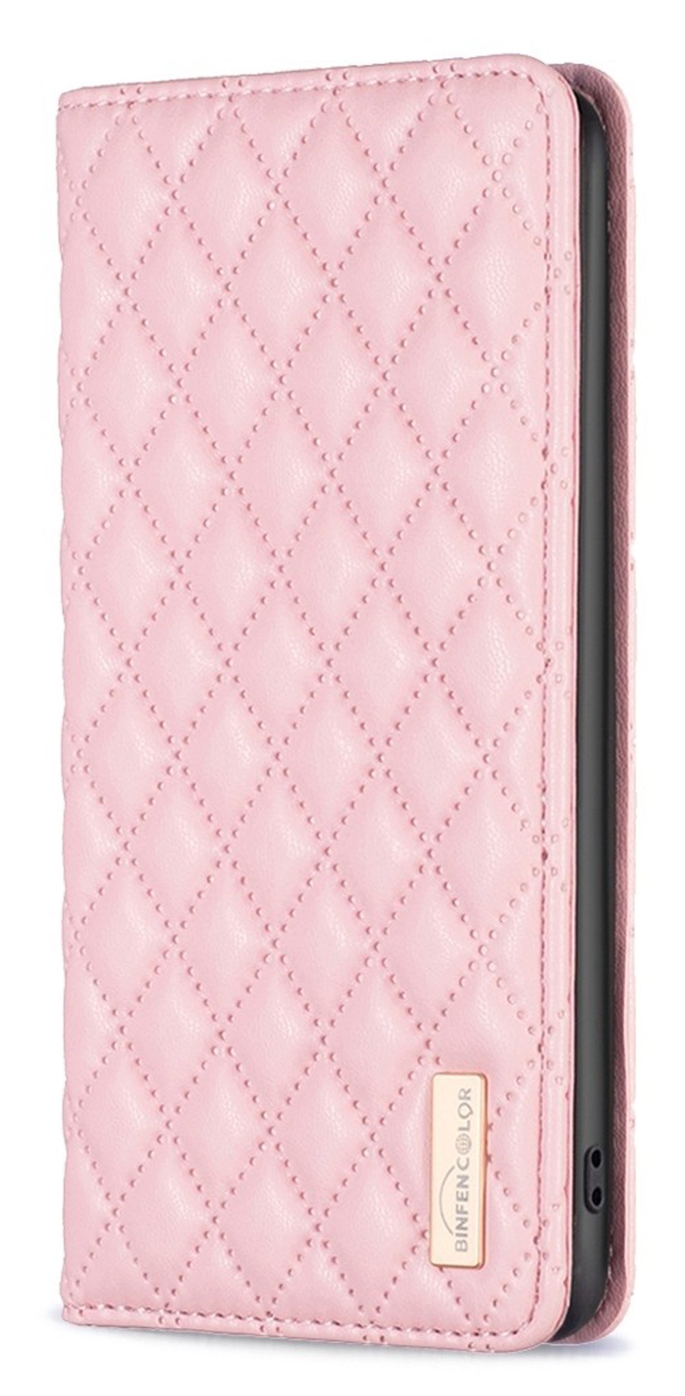 Tel1 Xiaomi Poco C65 / Xiaomi Redmi 13C 4G/5G Premium Diamond Lattice Magnetic Θήκη Βιβλίο - Pink