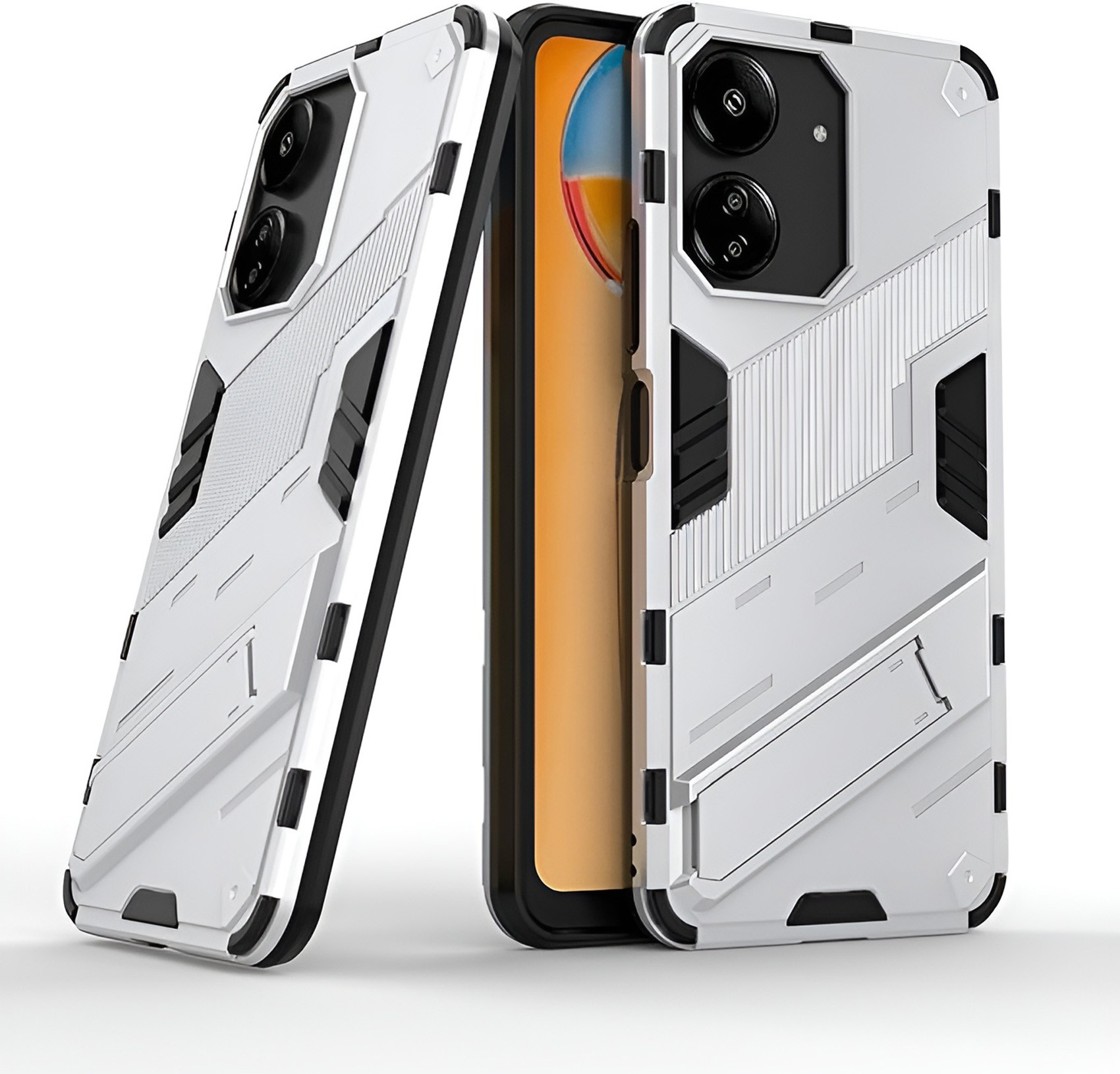 Forcell Xiaomi Poco C65 / Xiaomi Redmi 13C 4G / 5G Punk Armor Θήκη Σκληρή - White