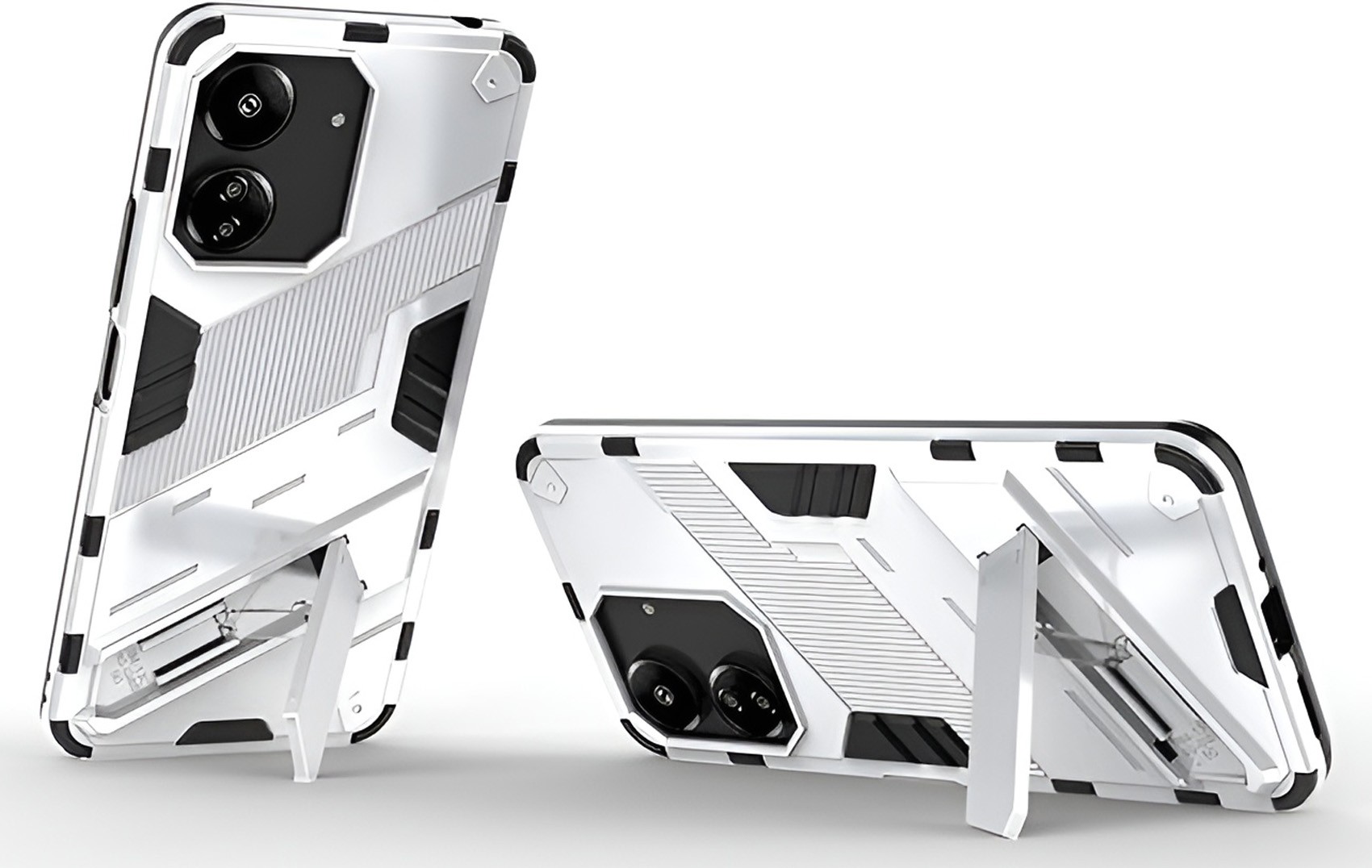 Forcell Xiaomi Poco C65 / Xiaomi Redmi 13C 4G / 5G Punk Armor Θήκη Σκληρή - White