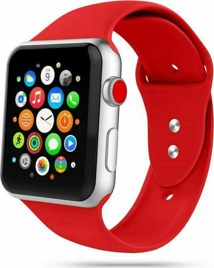 Λουράκι Apple Watch 41/ 40/ 38mm - Series 9/8/7 - SE/6/5/4/3/2/1 Rubber Sport Red