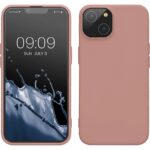 iPhone 14 Θήκη Σιλικόνης Καφέ Soft Touch Silicone Rubber Soft Case Brown