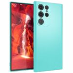 Samsung Galaxy S22 Ultra 5G Θήκη Σιλικόνης Βεραμάν Soft Touch Silicone Rubber Soft Case Mint