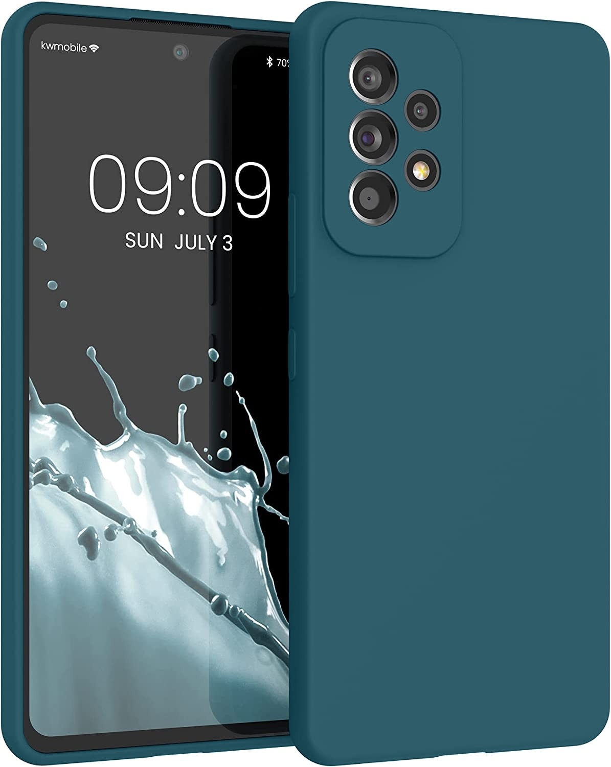 Samsung Galaxy A53 5G Θήκη Σιλικόνης Πετρόλ Soft Touch Silicone Rubber Soft Case Petrol