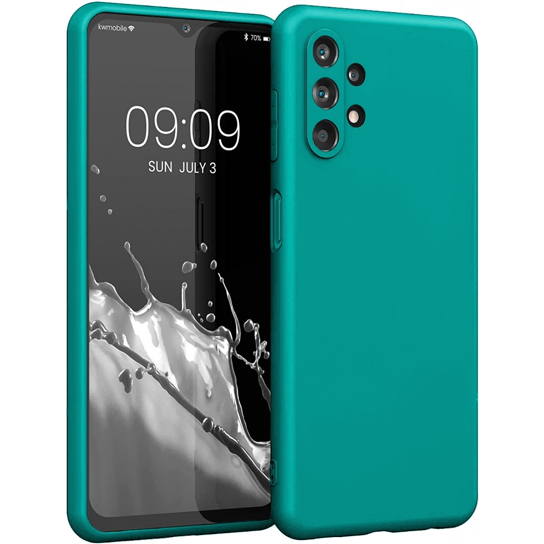 Samsung Galaxy A32 4G Θήκη Σιλικόνης Τιρκουάζ Soft Touch Silicone Rubber Soft Case Turquoise