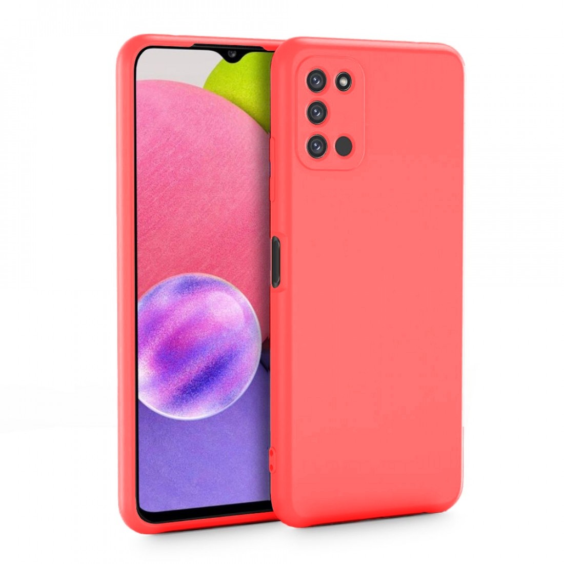 Samsung Galaxy A03s Θήκη Σιλικόνης Κόκκινη Soft Touch Silicone Rubber Soft Case Red