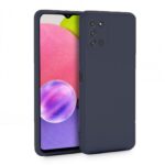 Samsung Galaxy A03s Θήκη Σιλικόνης Μπλε Soft Touch Silicone Rubber Soft Case Blue
