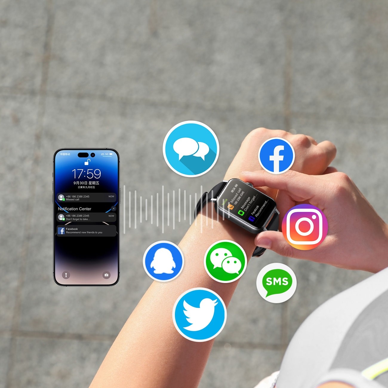 Joyroom JR-FT5 Smartwatch με Παλμογράφο (Μαύρο)
