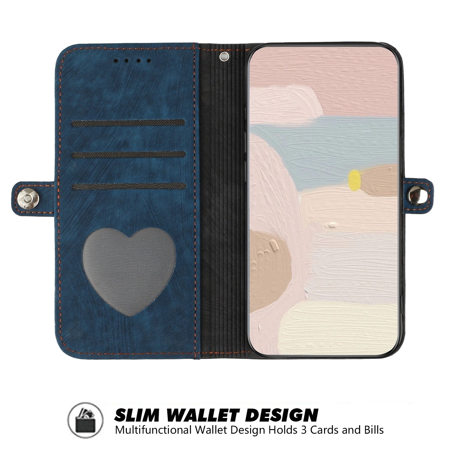 Xiaomi Poco C65 / Xiaomi Redmi 13C 4G Θήκη Βιβλίο Μπλε Side Buckle Double Fold Hand Strap Phone Case Royal Blue