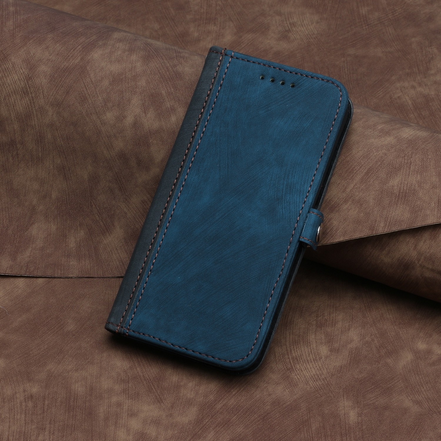 Xiaomi Poco C65 / Xiaomi Redmi 13C 4G Θήκη Βιβλίο Μπλε Side Buckle Double Fold Hand Strap Phone Case Royal Blue