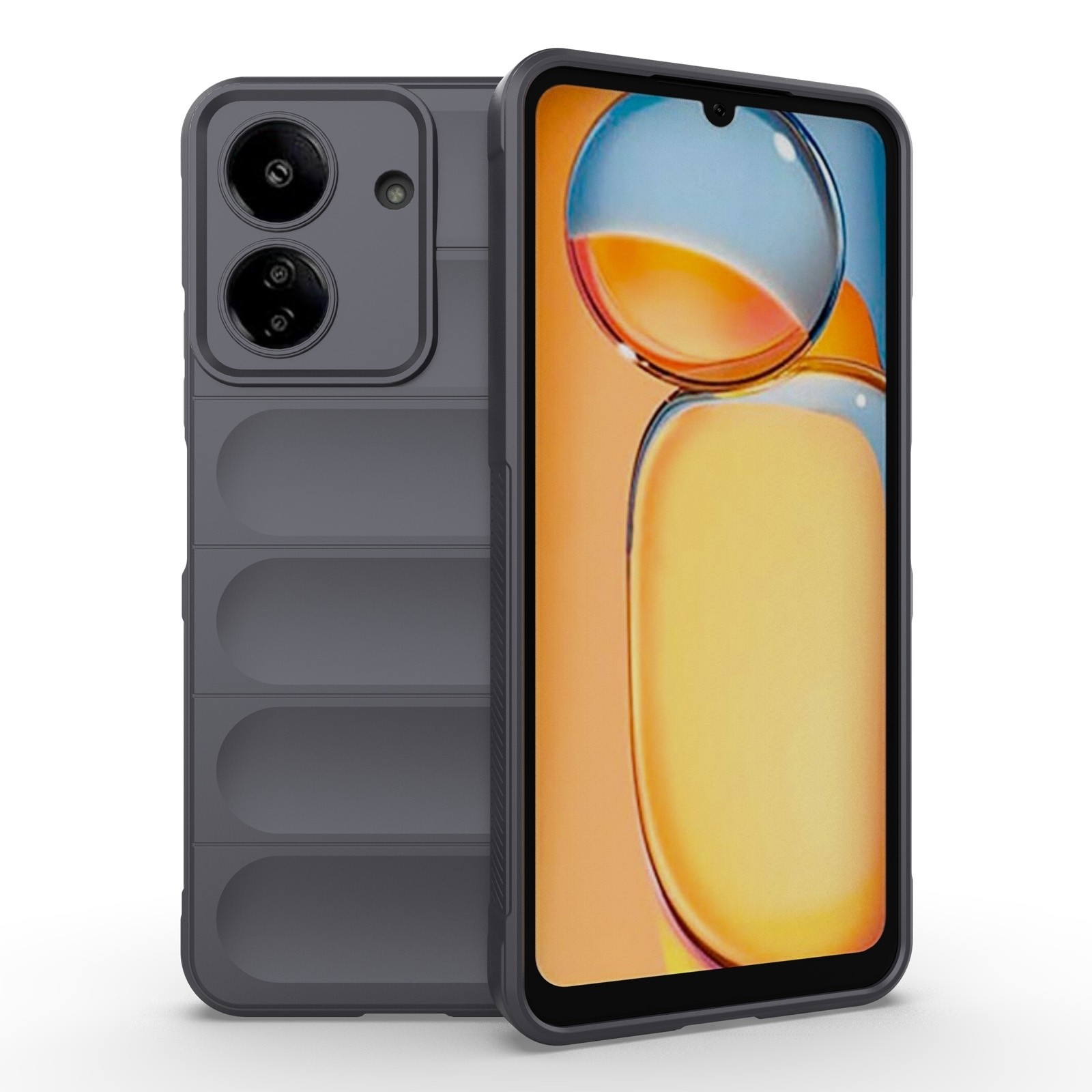 Xiaomi Poco C65 / Xiaomi Redmi 13C 4G Θήκη Σιλικόνης Σκούρο Γκρι Magic Shield TPU + Flannel Phone Case Dark Grey