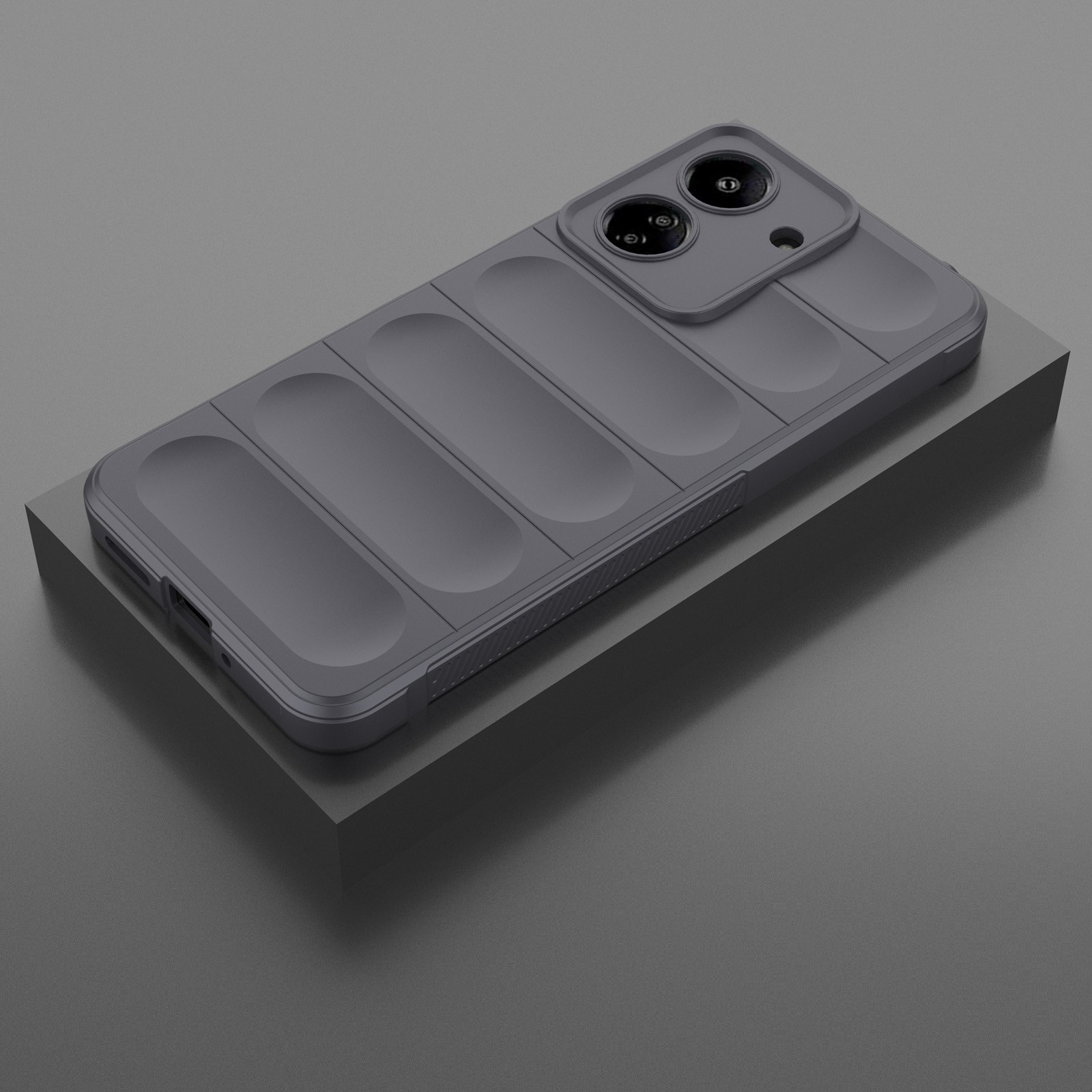 Xiaomi Poco C65 / Xiaomi Redmi 13C 4G Θήκη Σιλικόνης Σκούρο Γκρι Magic Shield TPU + Flannel Phone Case Dark Grey