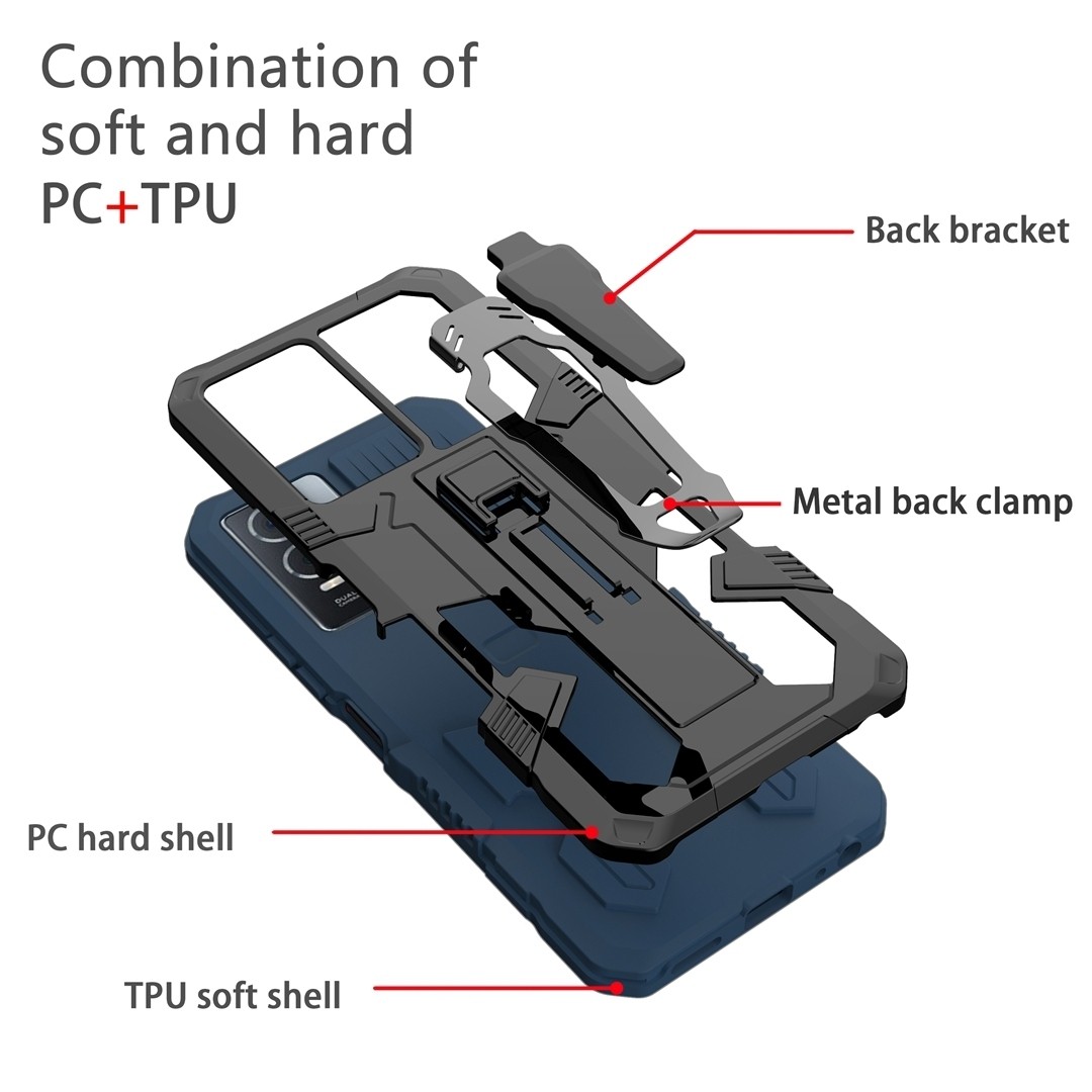 Xiaomi Redmi 12C Θήκη Μπλε Armor Warrior Shockproof PC + TPU Phone Case Blue
