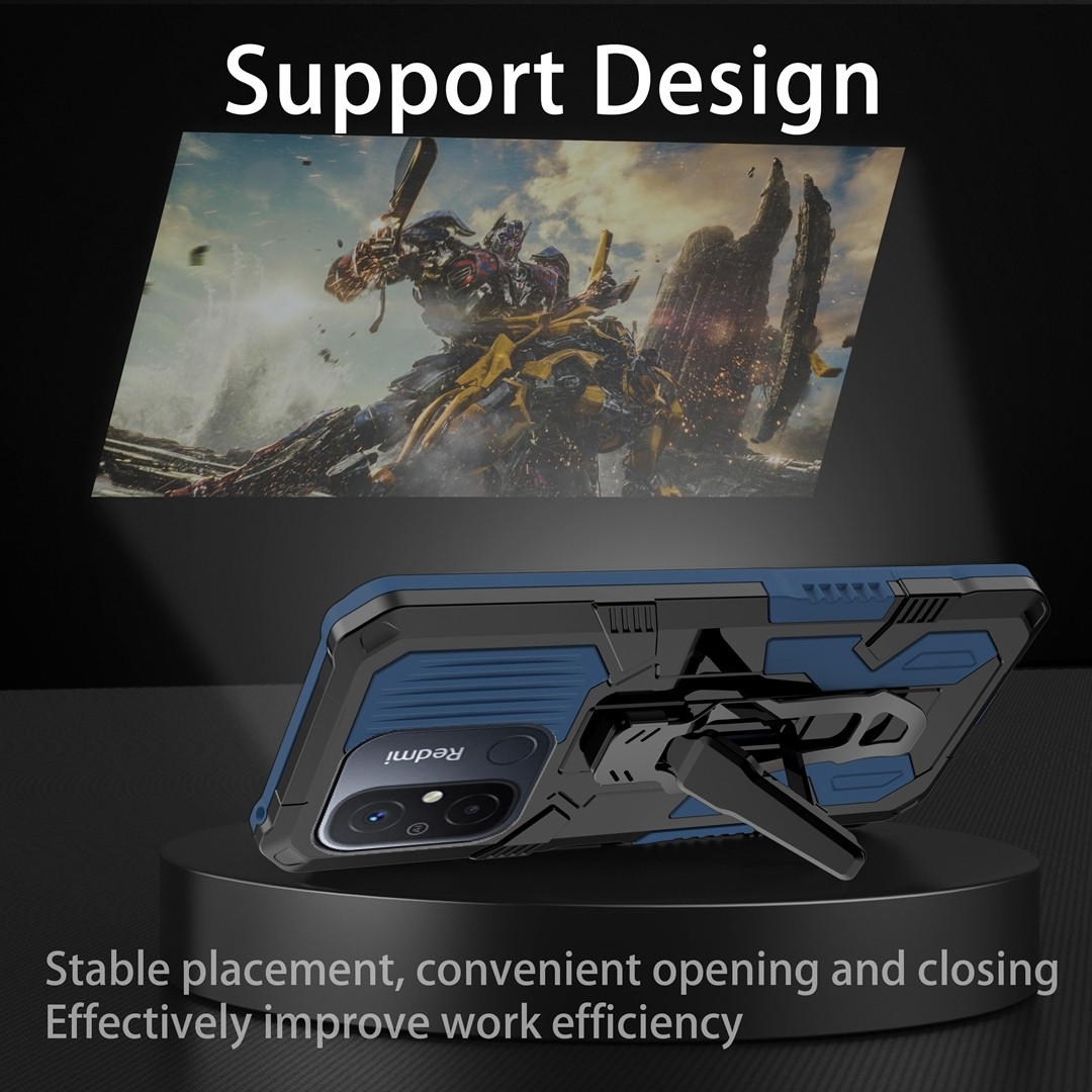 Xiaomi Redmi 12C Θήκη Μπλε Armor Warrior Shockproof PC + TPU Phone Case Blue