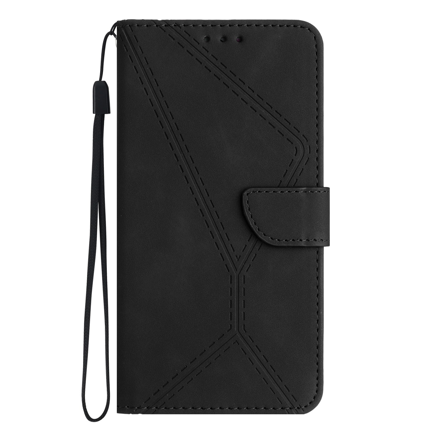 Xiaomi 13 Lite 5G Θήκη Βιβλίο Μαύρο Stitching Embossed Phone Case Black