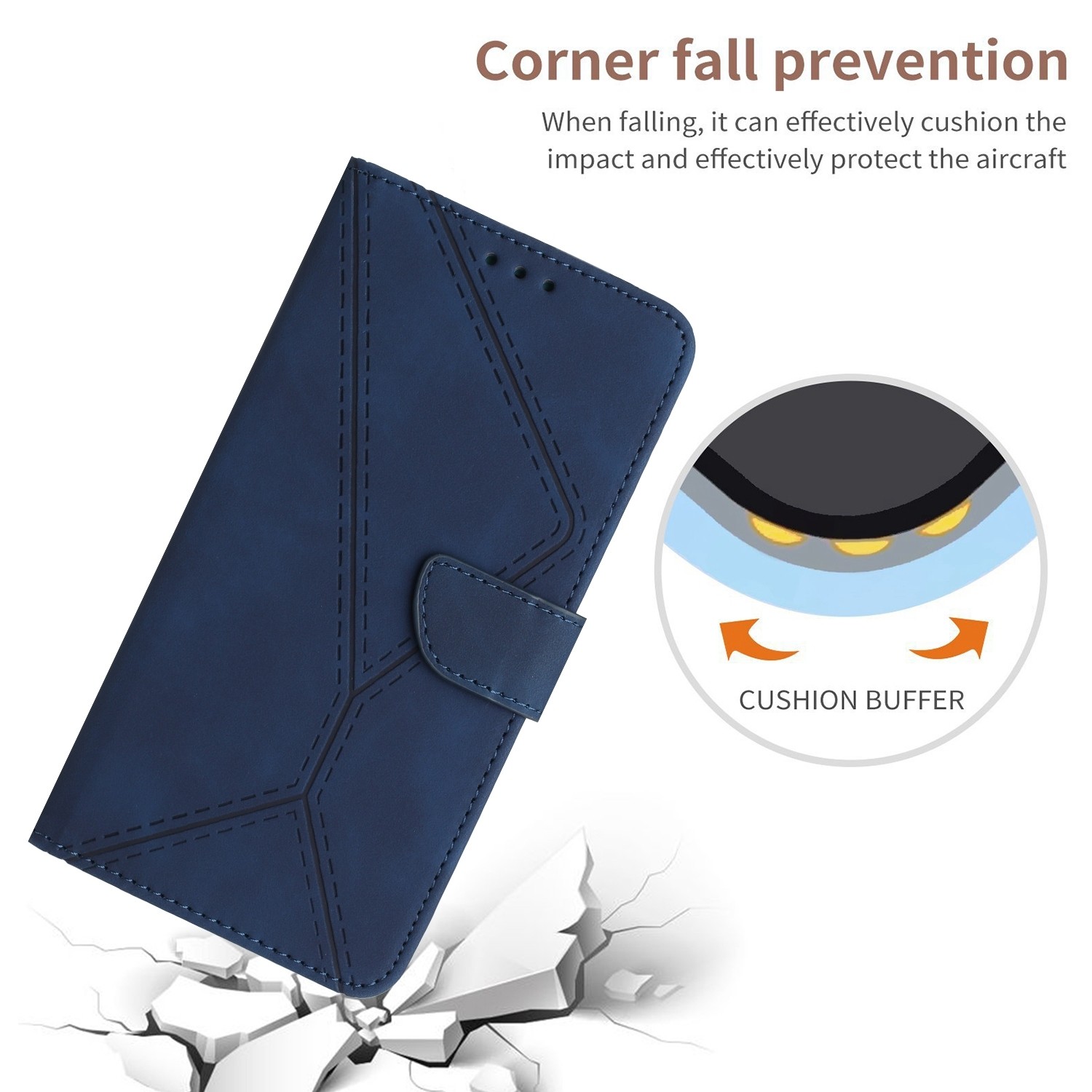 Xiaomi 13 Lite 5G Θήκη Βιβλίο Μπλε Stitching Embossed Phone Case Blue