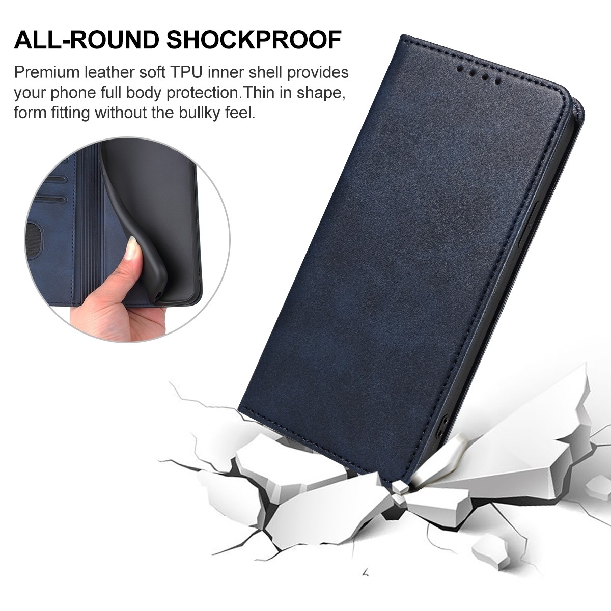 Xiaomi 13 Lite 5G Θήκη Βιβλίο Μπλε Magnetic Closure Phone Case Blue