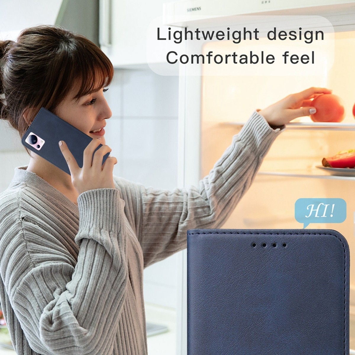 Xiaomi 13 Lite 5G Θήκη Βιβλίο Μπλε Magnetic Closure Phone Case Blue