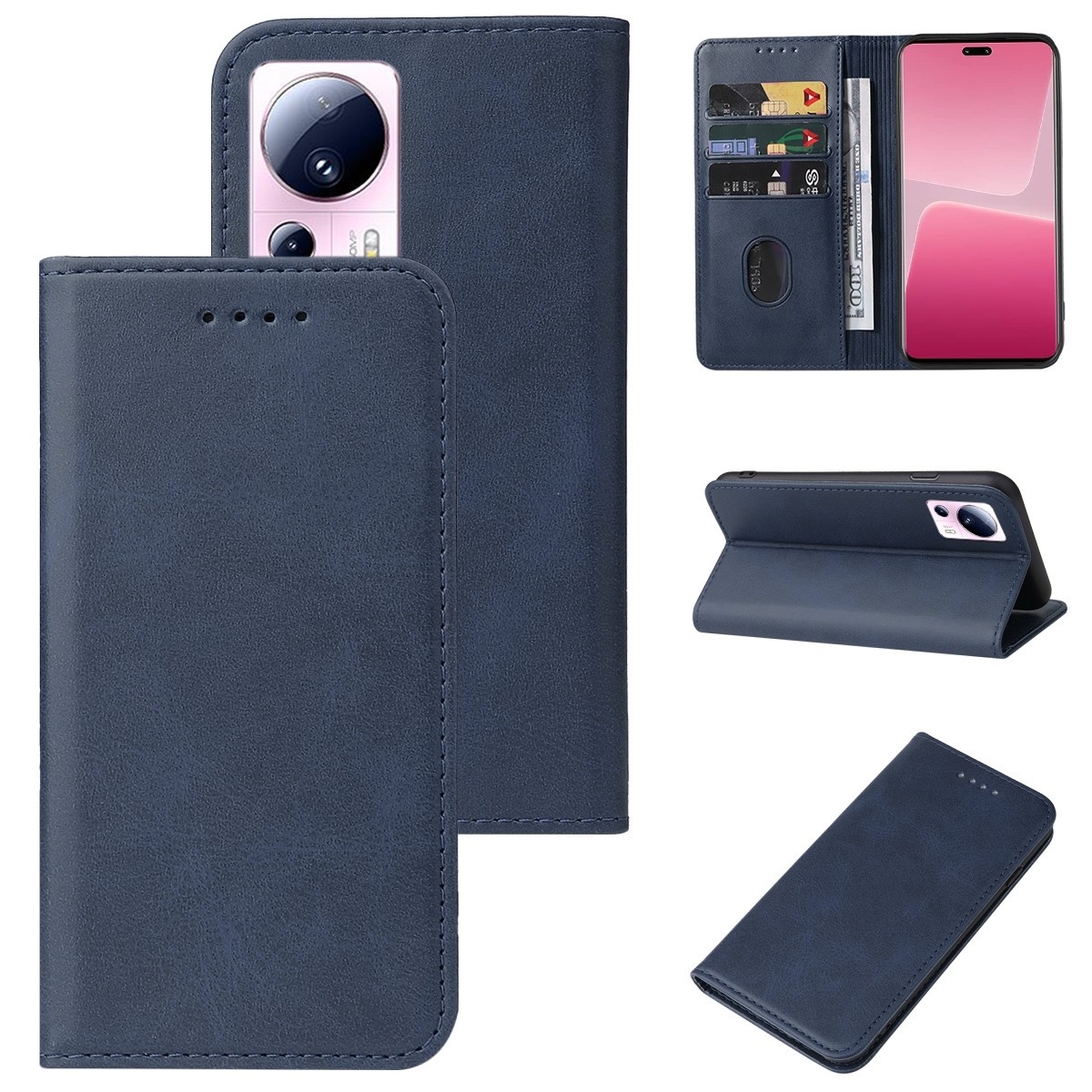 Xiaomi 13 Lite 5G Θήκη Βιβλίο Μπλε Magnetic Closure Phone Case Blue