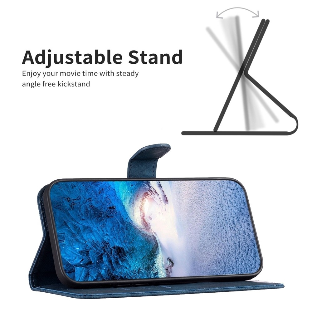 Xiaomi 13 Lite 5G Θήκη Βιβλίο Μπλε Plaid Embossed Phone Case Blue