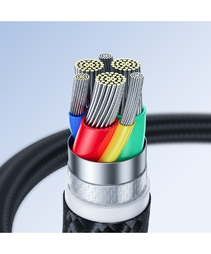Joyroom USB - USB C 3A Cable Surpass Series For Fast Charging and Data Transfer 1.2m Black (S-UC027A11)