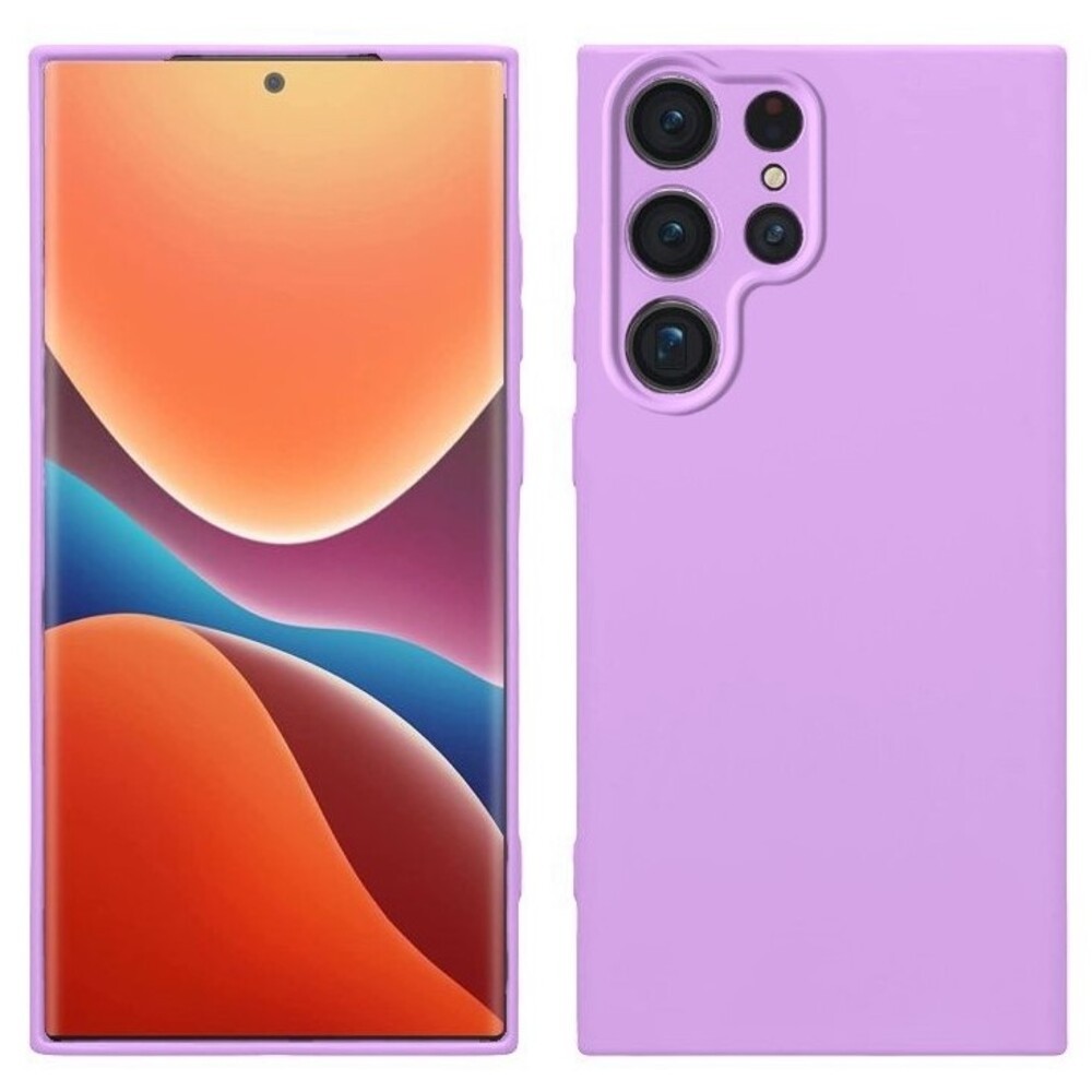 Forcell Samsung Galaxy S23 Ultra 5G Soft Touch Θήκη Σιλικόνης - Purple