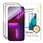 iPhone 15 / iPhone 15 Pro Προστατευτικό Τζαμάκι 2 TEMAXIA Wozinsky Full Glue Full Screen Tempered Glass Black