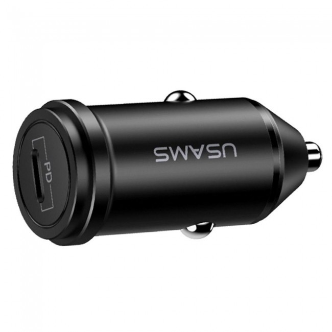 Φορτιστής Αυτοκινήτου USAMS C14 1x Type-C 3A 18W Μεταλλικός Γκρι