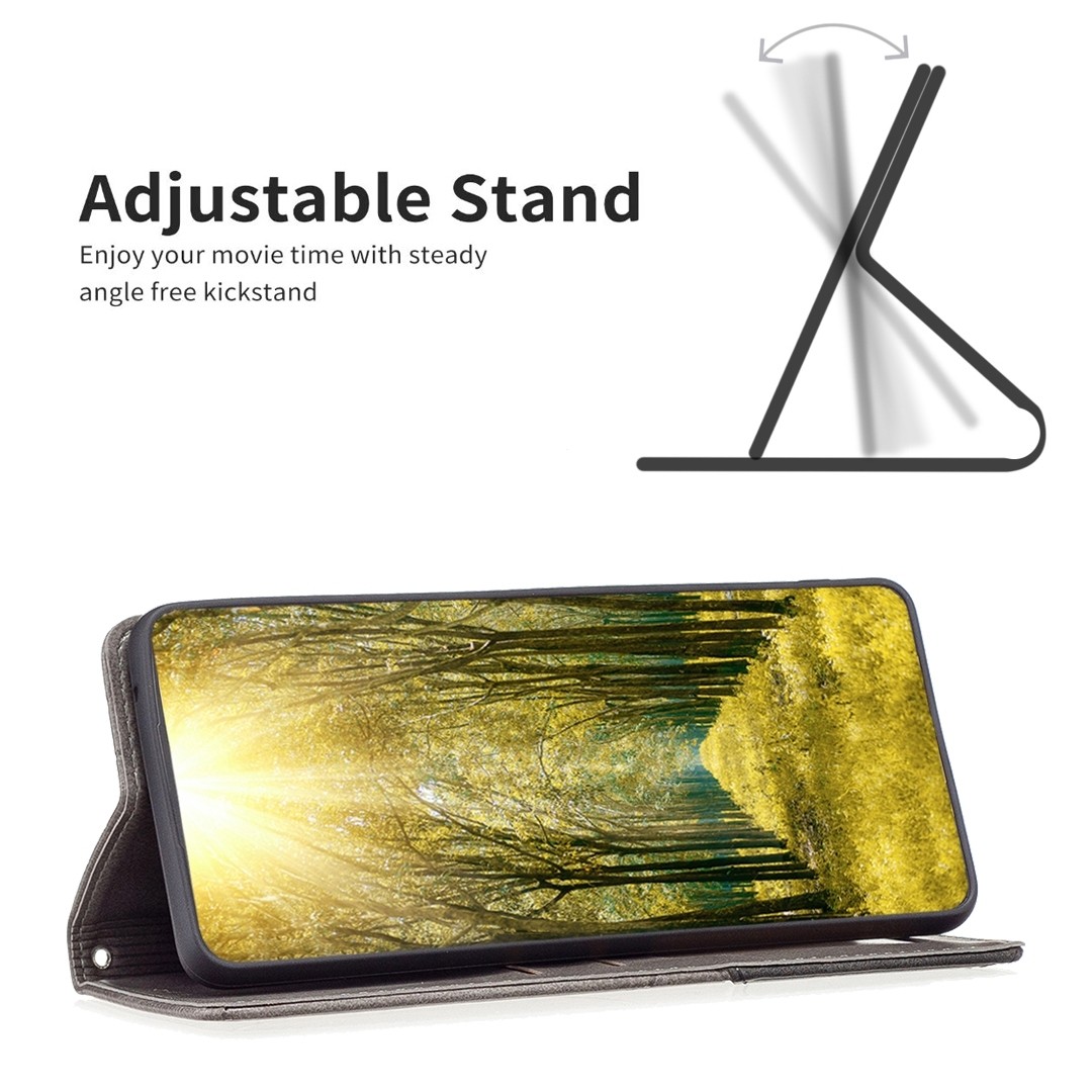 Xiaomi Redmi Note 13 Pro Plus 5G Θήκη Βιβλίο Γκρι Magnetic Buckle Rhombus Texture Phone Case Grey