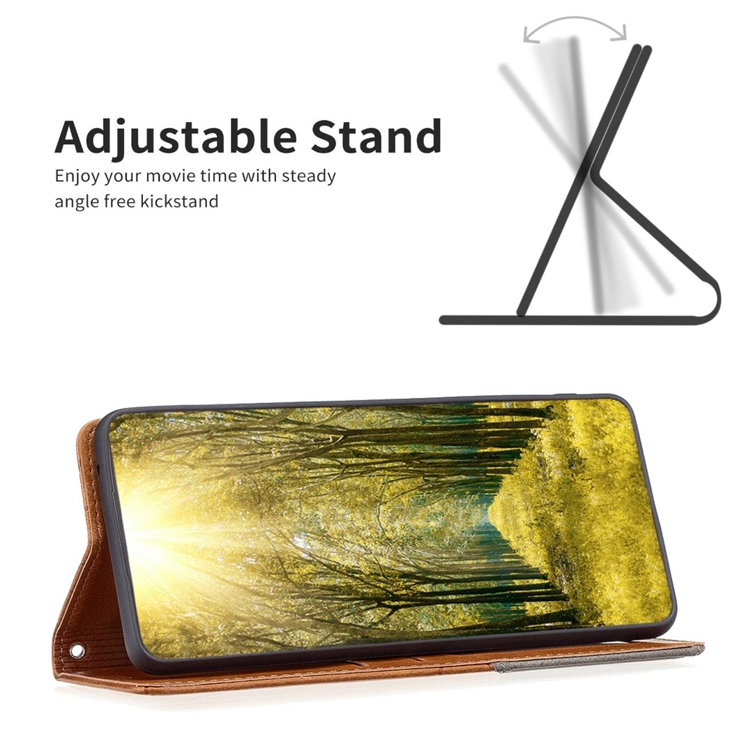 Xiaomi Redmi Note 13 Pro 5G / Poco X6 5G Θήκη Βιβλίο Ανοιχτό Καφέ Magnetic Buckle Rhombus Texture Phone Case Light Brown