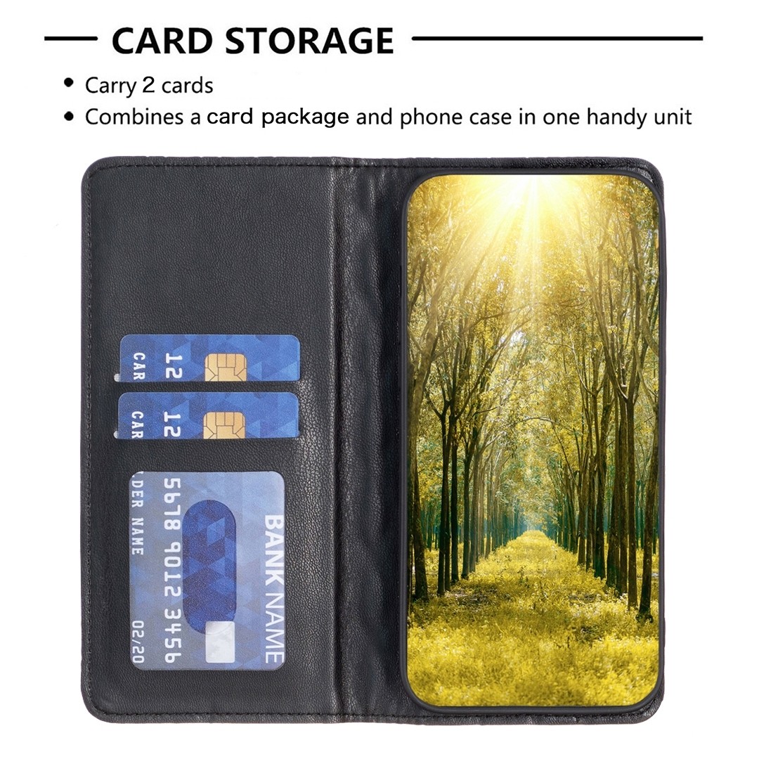 Xiaomi Redmi Note 13 Pro 5G / Poco X6 5G Θήκη Βιβλίο Μαύρο Diamond Lattice Magnetic Flip Phone Case Black