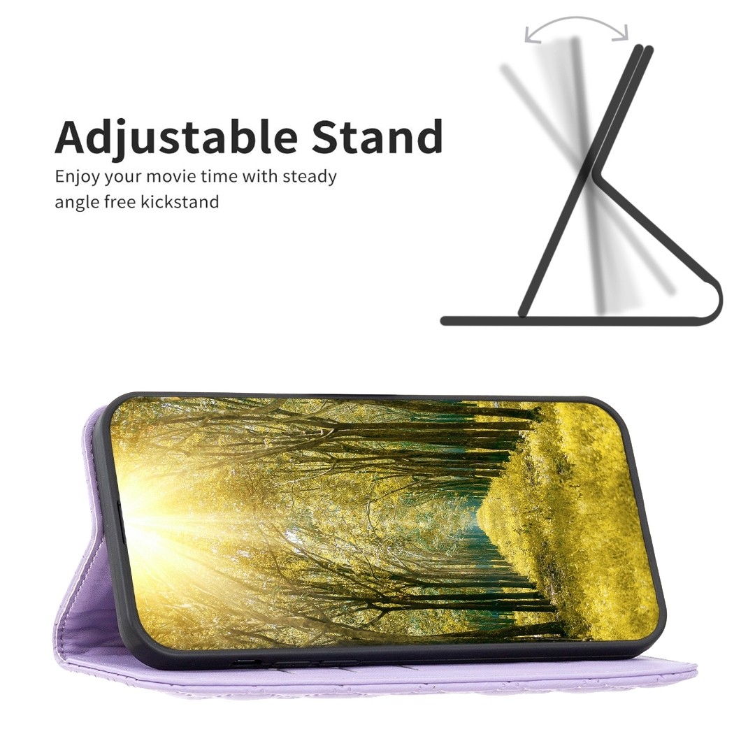 Xiaomi Redmi Note 13 Pro Plus 5G Θήκη Βιβλίο Μωβ Diamond Lattice Magnetic Flip Phone Case Purple