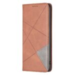 Xiaomi Redmi Note 13 Pro Plus 5G Θήκη Βιβλίο Καφέ Magnetic Buckle Rhombus Texture Phone Case Brown