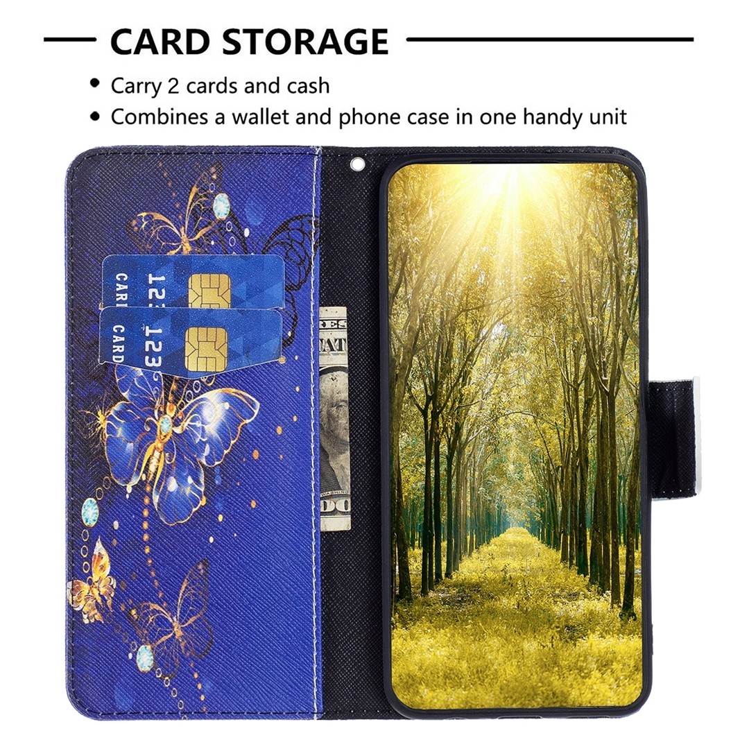 Xiaomi Redmi Note 13 Pro Plus 5G Θήκη Βιβλίο Colored Drawing Pattern Phone Case Purple Butterfly