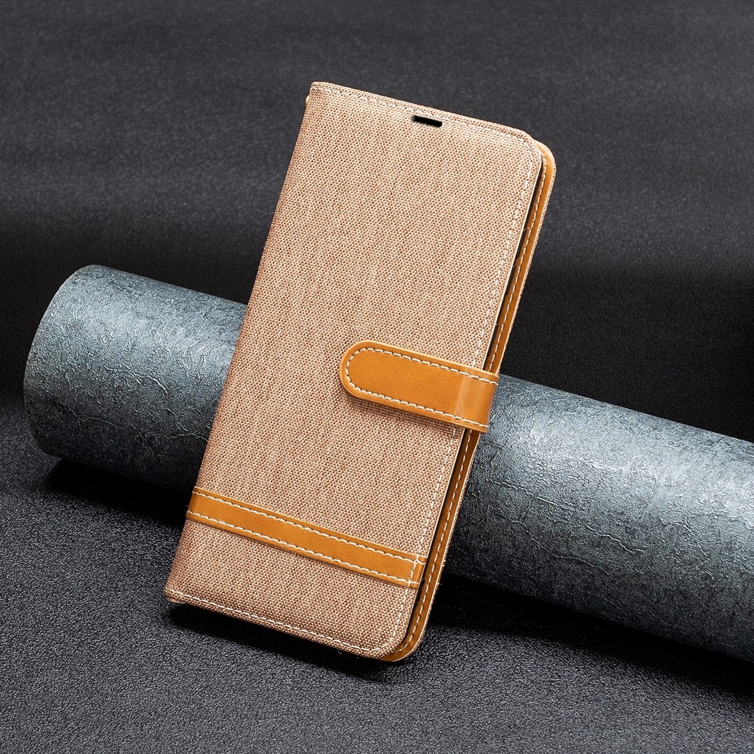 Xiaomi Redmi Note 13 Pro 5G / Poco X6 5G Θήκη Βιβλίο Καφέ Color Block Denim Texture Phone Case Brown