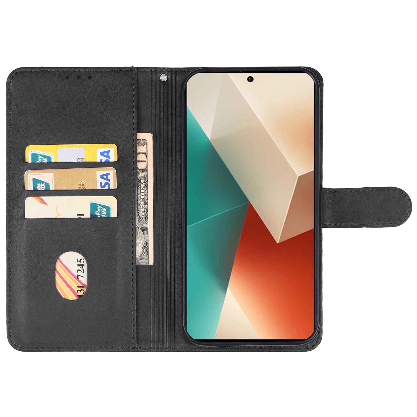 Xiaomi Redmi Note 13 5G Θήκη Βιβλίο Μαύρο Phone Case Black