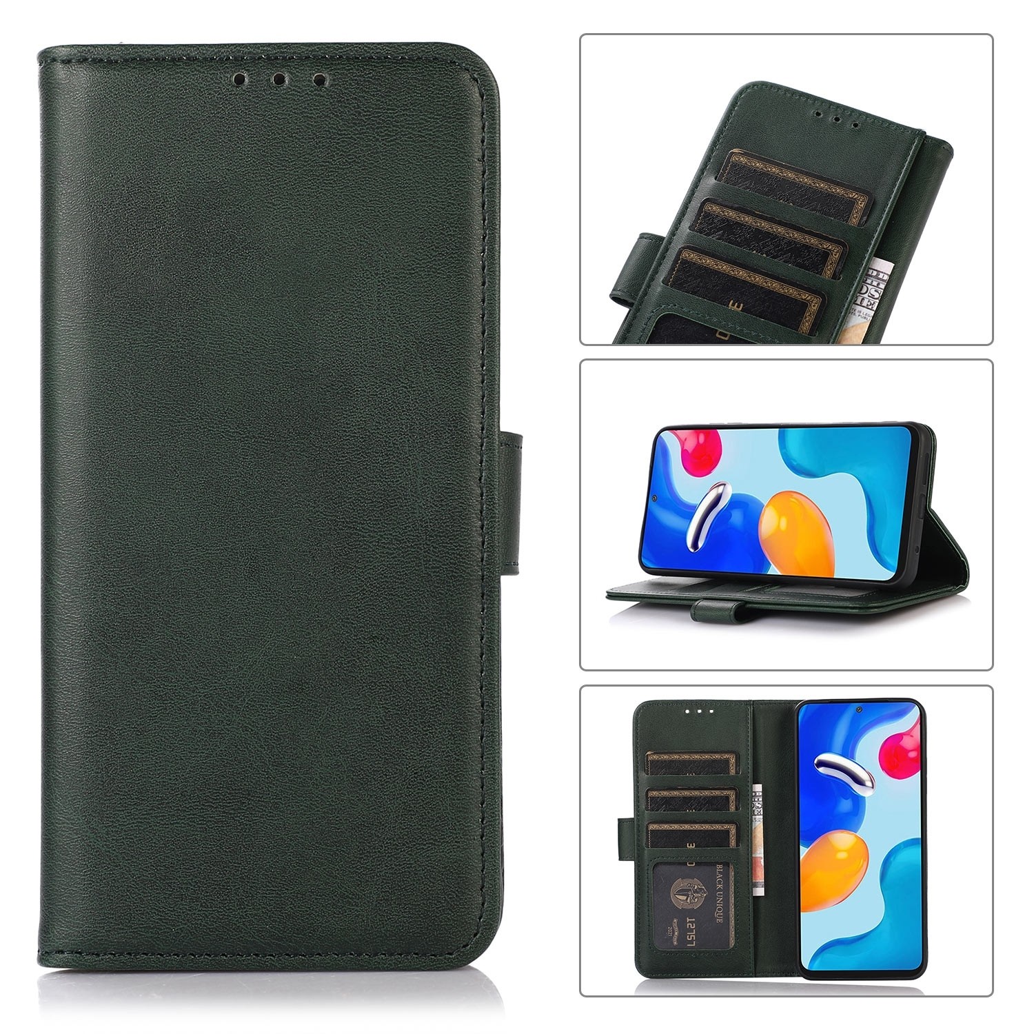 Xiaomi Redmi Note 13 Pro 5G / Poco X6 5G Θήκη Βιβλίο Πράσινο Cow Texture Phone Case Green