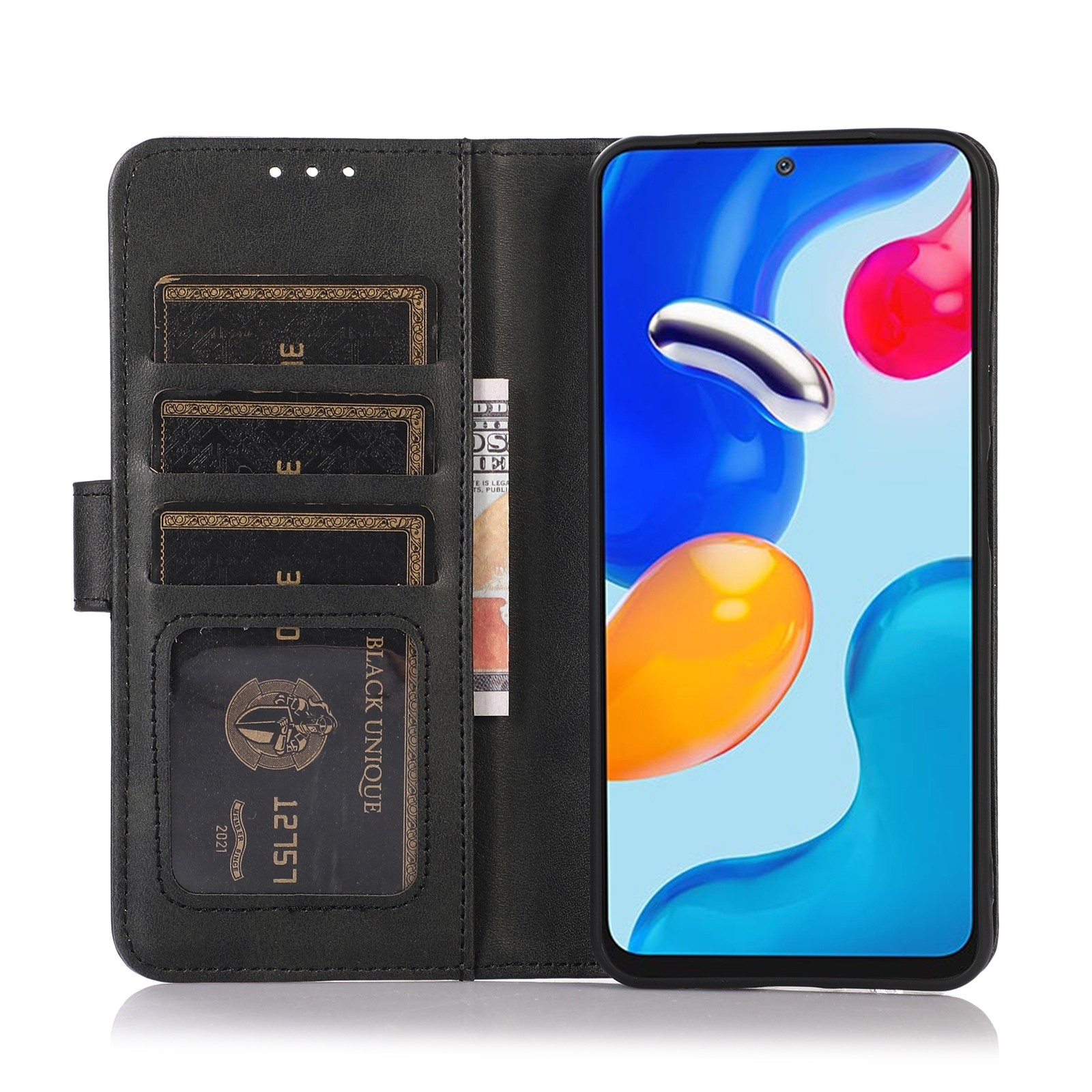 Xiaomi Redmi Note 13 Pro 5G / Poco X6 5G Θήκη Βιβλίο Μαύρο Cow Texture Phone Case Black