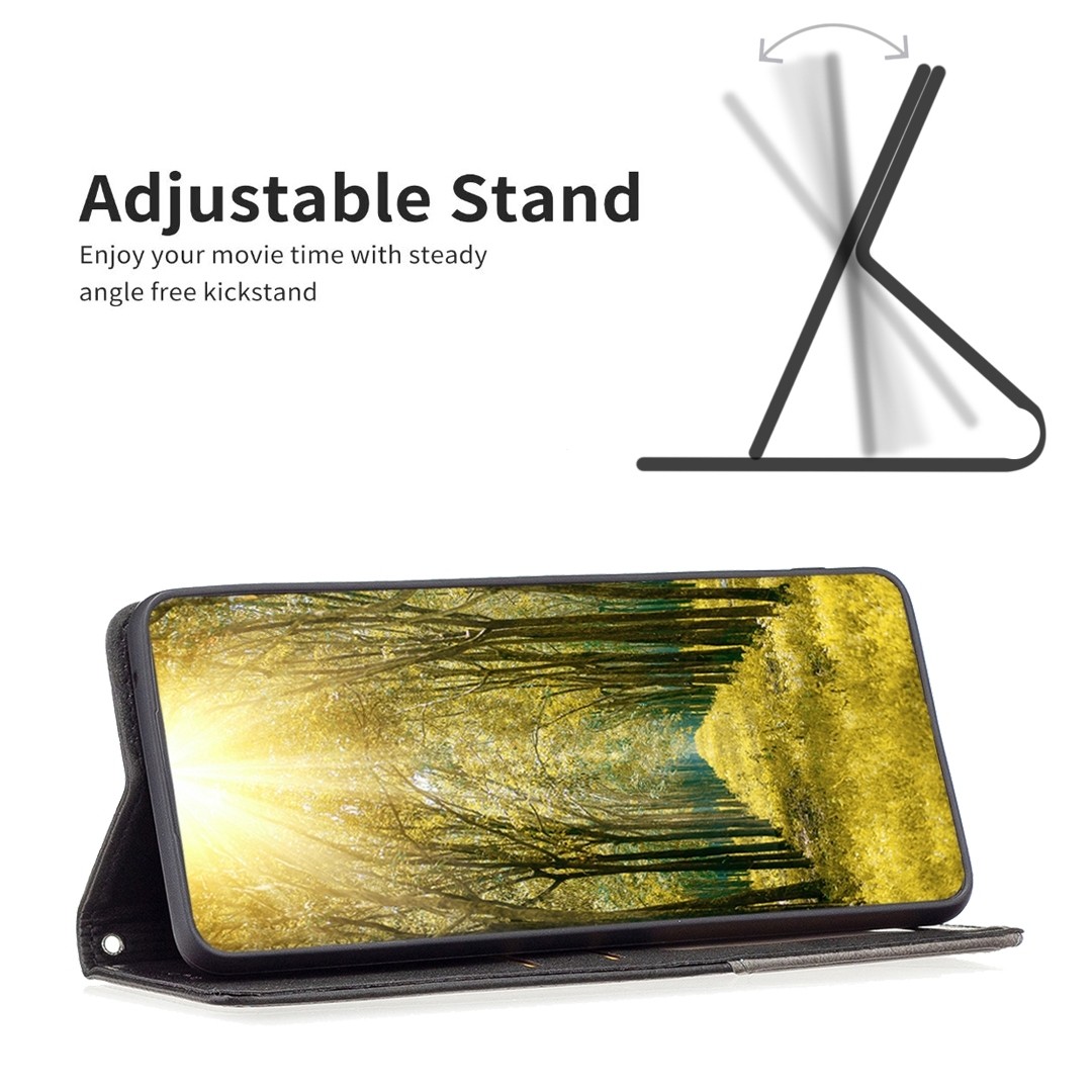 Xiaomi Redmi Note 13 Pro 5G / Poco X6 5G Θήκη Βιβλίο Μαύρο Magnetic Buckle Rhombus Texture Phone Case Black