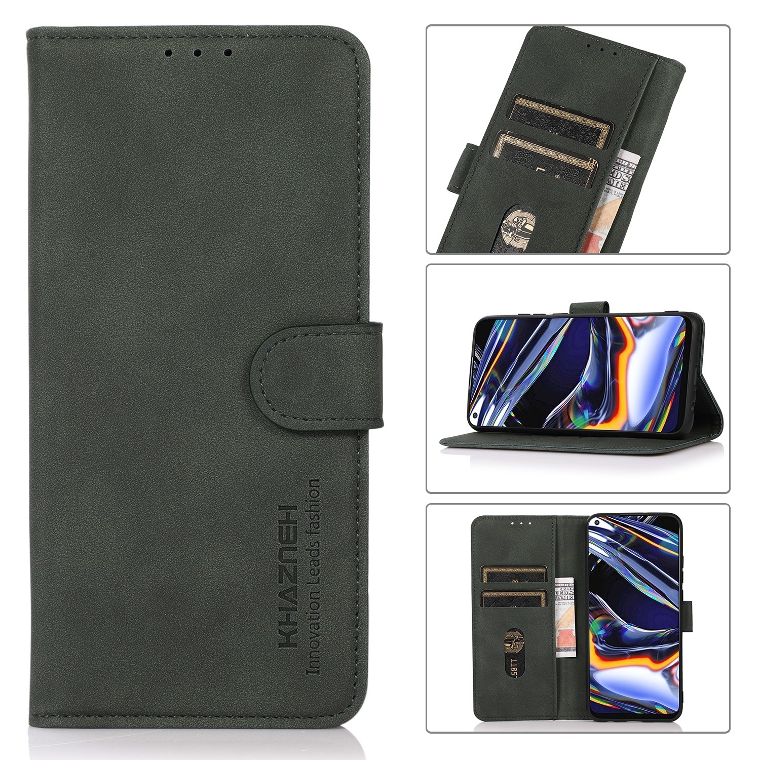 Xiaomi Redmi Note 13 Pro 5G / Poco X6 5G Θήκη Βιβλίο Πράσινο KHAZNEH Retro Texture Flip Phone Case Green