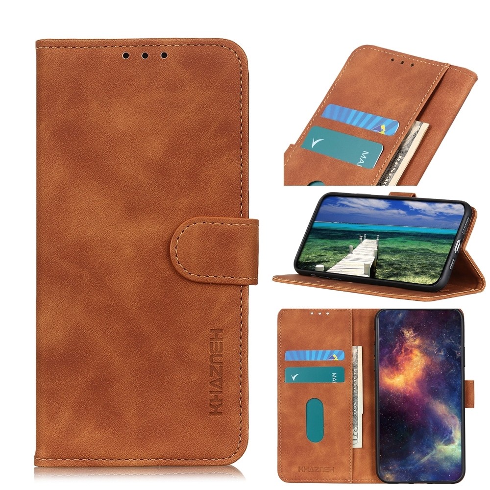 Xiaomi Poco X6 Pro 5G Θήκη Βιβλίο Καφέ KHAZNEH Retro Texture Flip Phone Case Brown