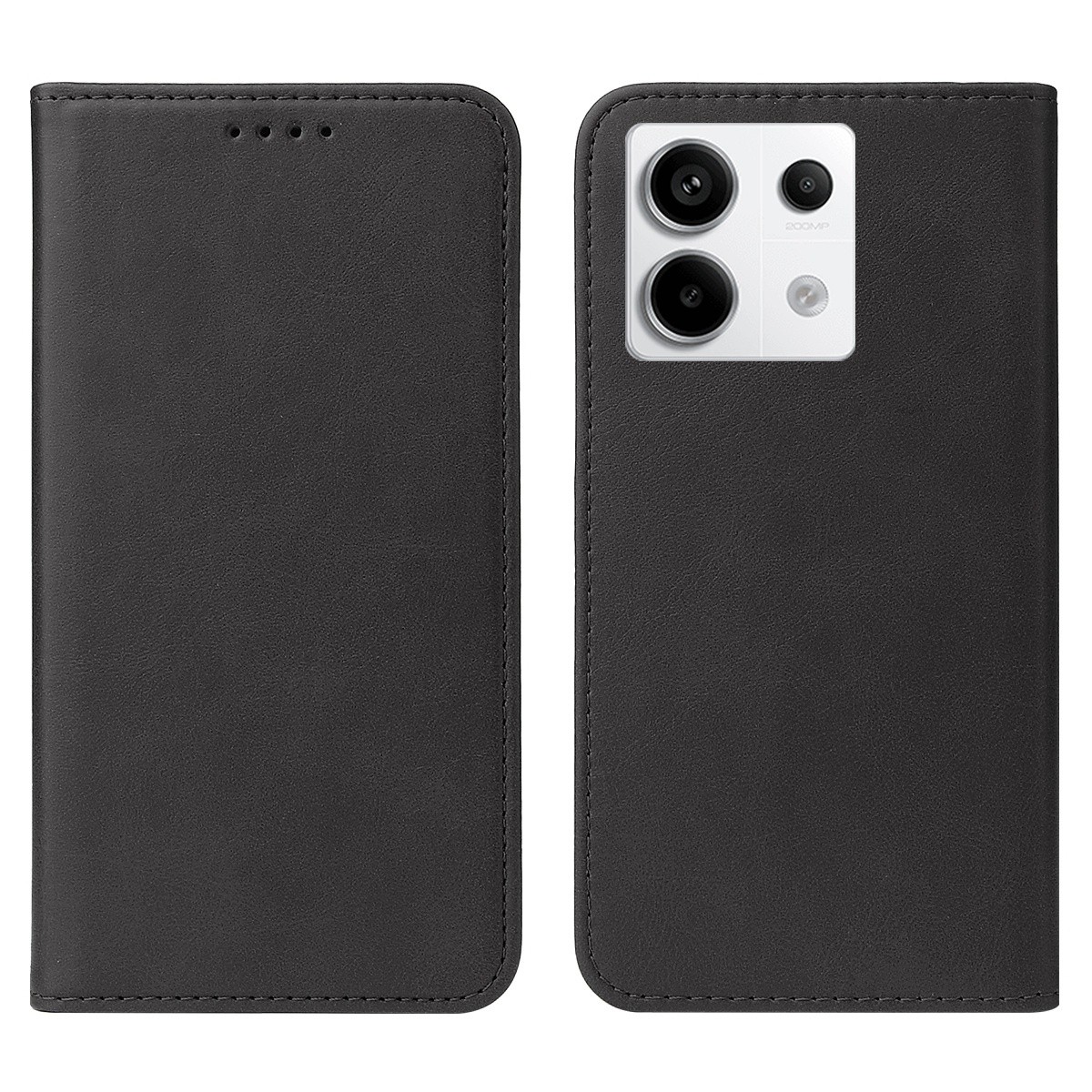 Xiaomi Redmi Note 13 Pro 5G / Poco X6 5G Θήκη Βιβλίο Μαύρο Magnetic Closure Phone Case Black