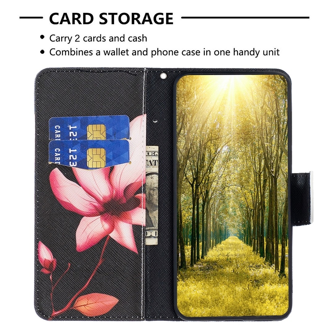 Xiaomi Redmi Note 13 Pro 5G / Poco X6 5G Θήκη Βιβλίο Colored Drawing Pattern Phone Case Lotus