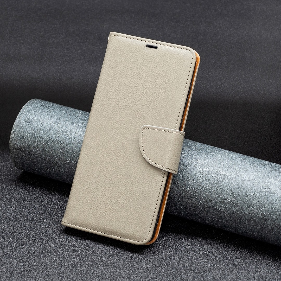 Xiaomi Redmi Note 13 Pro 5G / Poco X6 5G Θήκη Βιβλίο Γκρι Litchi Texture Pure Color Phone Case Grey