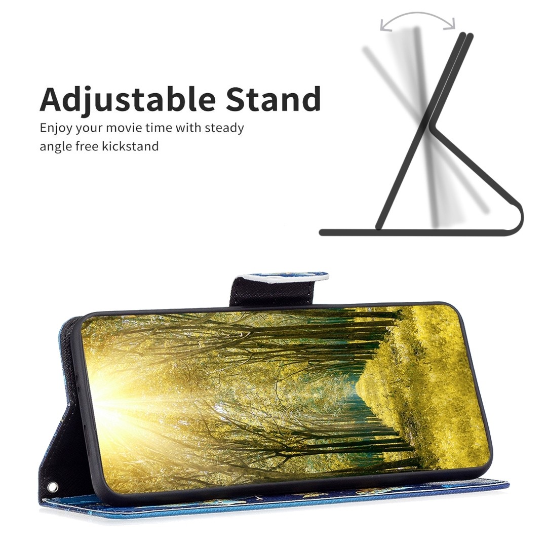Xiaomi Redmi Note 13 Pro 5G / Poco X6 5G Θήκη Βιβλίο Colored Drawing Pattern Phone Case Gold Butterfly