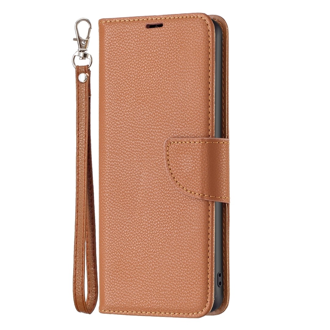 Xiaomi Redmi Note 13 Pro 5G / Poco X6 5G Θήκη Βιβλίο Καφέ Litchi Texture Pure Color Phone Case Brown