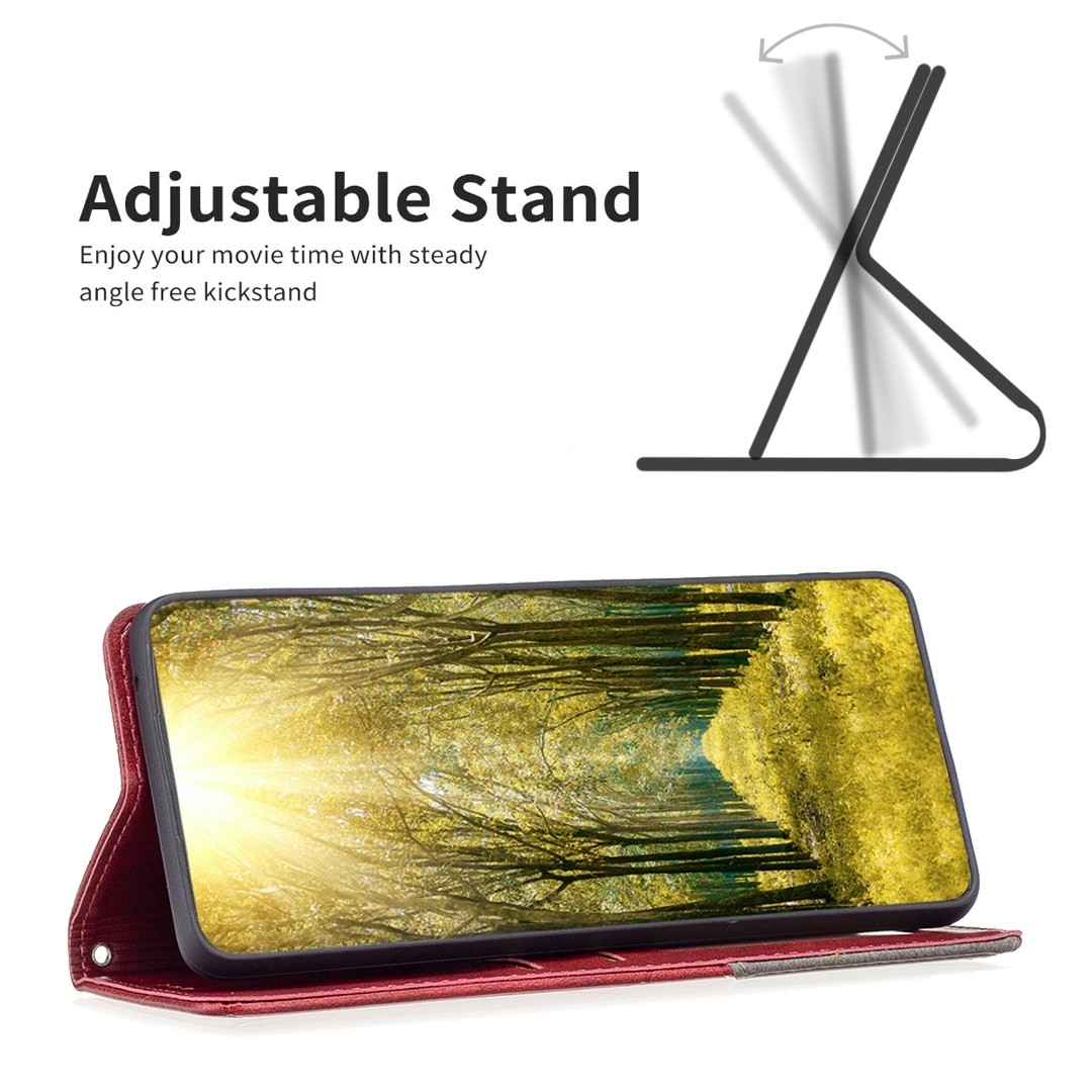 Xiaomi Redmi Note 13 Pro Plus 5G Θήκη Βιβλίο Κόκκινο Magnetic Buckle Rhombus Texture Phone Case Red