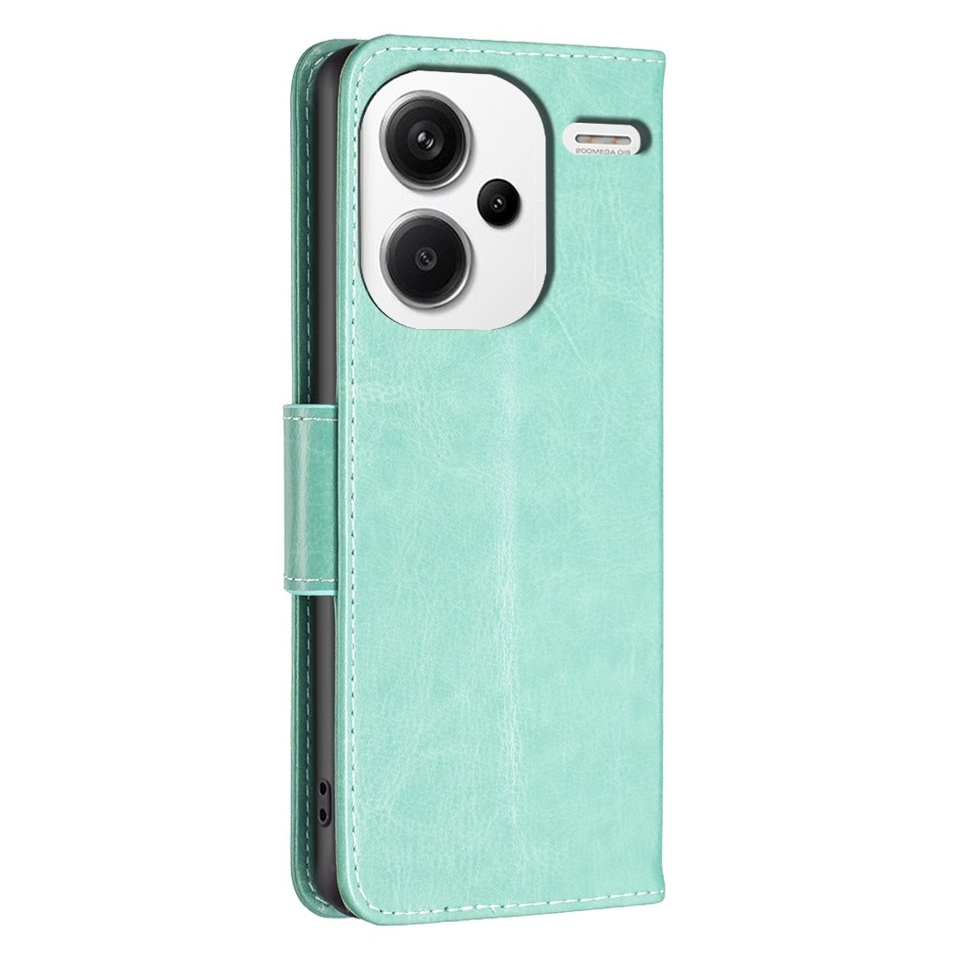Xiaomi Redmi Note 13 Pro Plus 5G Θήκη Βιβλίο Πρασινο Two Butterflies Embossing Phone Case Green