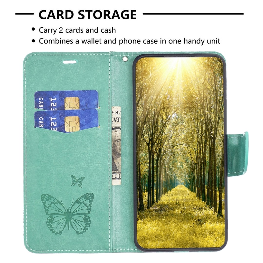 Xiaomi Redmi Note 13 Pro Plus 5G Θήκη Βιβλίο Πρασινο Two Butterflies Embossing Phone Case Green